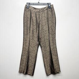 Identity By Lord & Taylor Gold Women's Tapestry Dress Pants Size 4